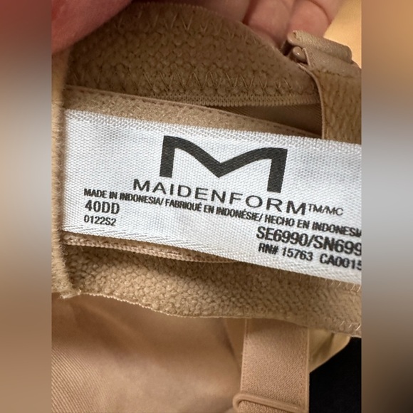 MAIDENFORM Bra 40DD Convertible Strapless Stay Up Support Beige SE6990 3485 PS - Picture 2 of 14